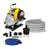a water pump with hoses and a hose.