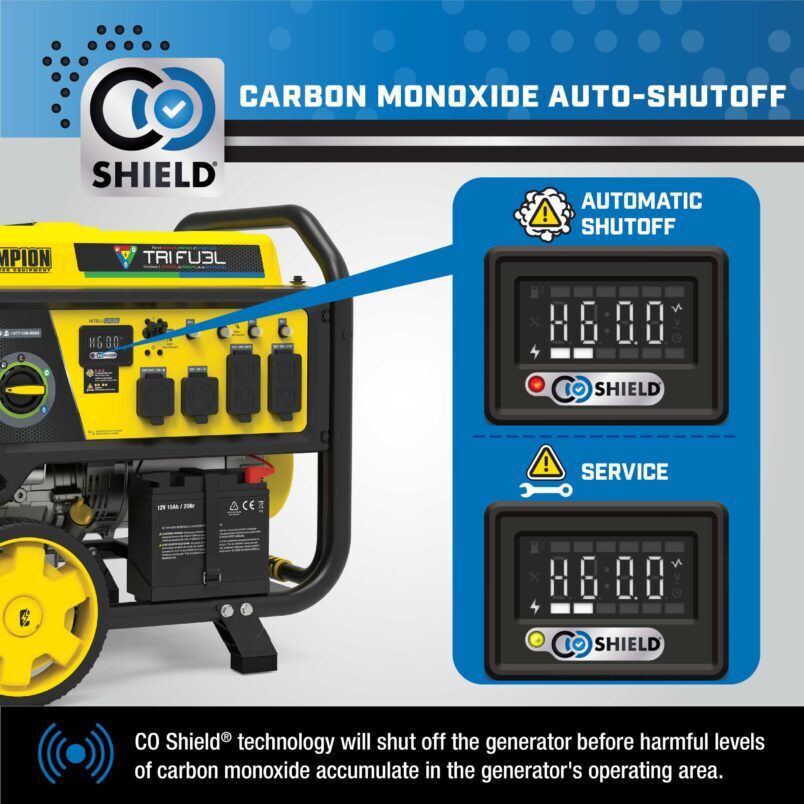 8000W Electric Start Tri Fuel Generator with CO Shield® - 201121