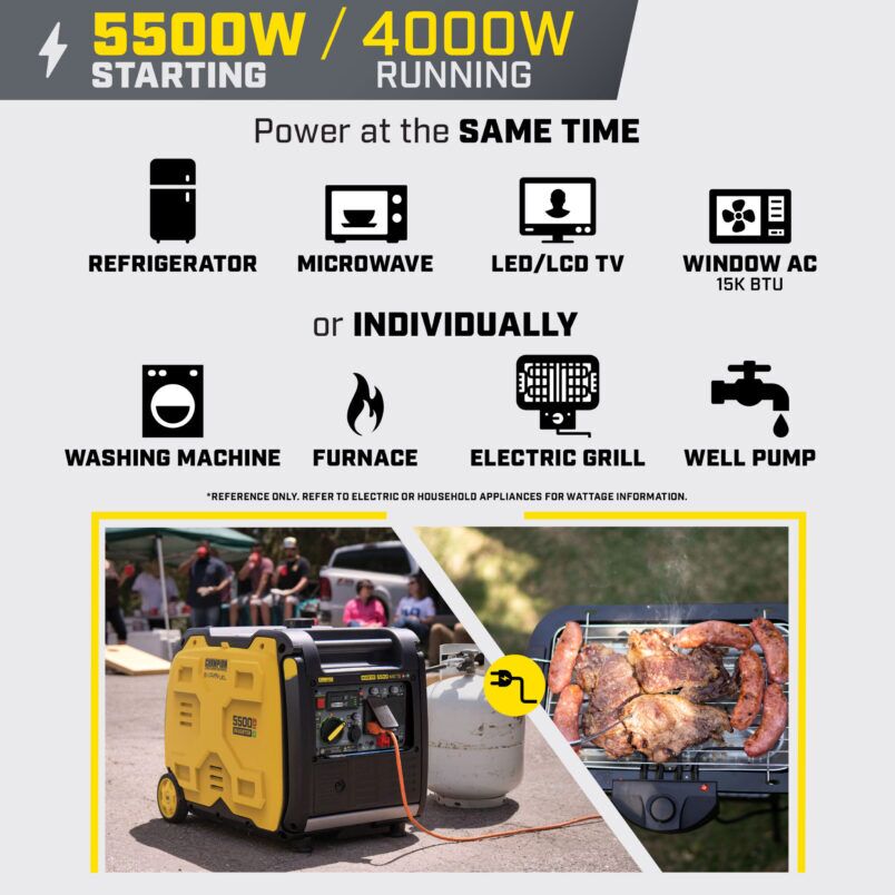 5500W Electric Start Dual Fuel Inverter with CO Shield® - 201469