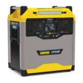a yellow and gray generator with the words champion written on it.