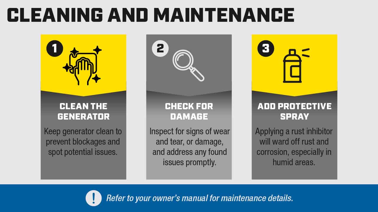 Generator Storage Blog Infographics Cleaning and Maintenance