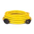 a yellow extension hose with black fittings.