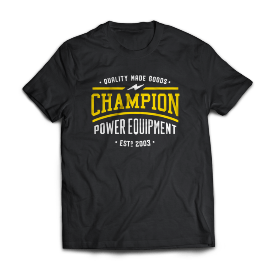 A Black T-Shirt reading 