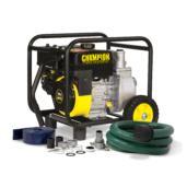 a portable generator with a hose attached to it.
