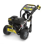 a yellow and black pressurer on wheels.