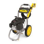 a yellow and black pressurer on wheels.