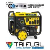 a yellow and black portable generator with the words trifual on it.