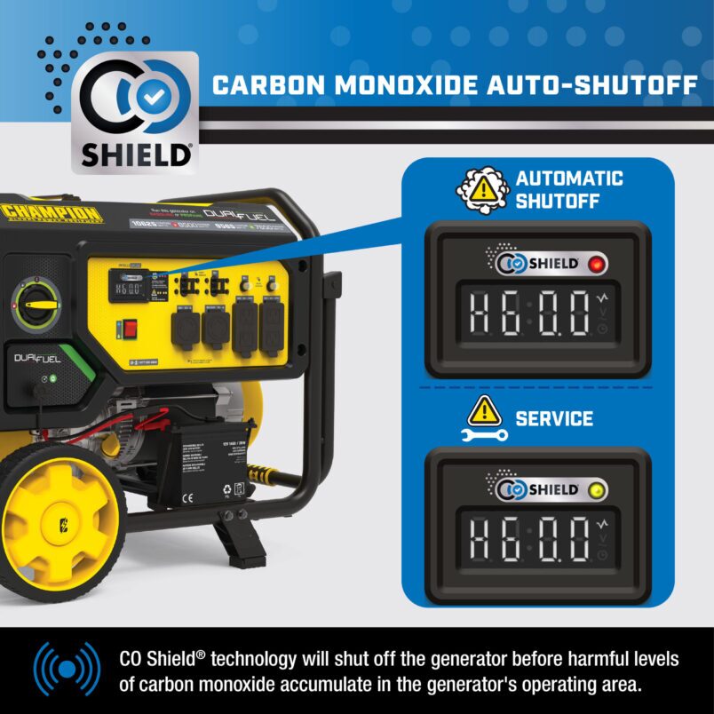 8500W Electric Start Dual Fuel Generator with CO Shield® - 201507