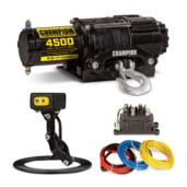 the champion 4500 winch is shown with its accessories.