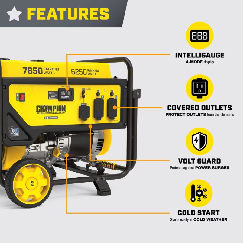 6250W Generator with CO Shield® - 201492 - Champion Power Equipment