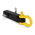 a black and yellow hook with a yellow handle.