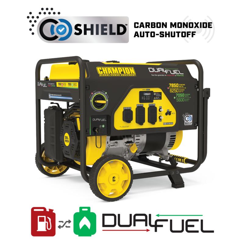 6250W Dual Fuel Generator with CO Shield® - 100592V - Champion