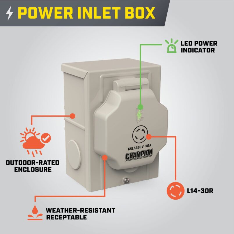 30A 240V Manual Transfer Switch - 201192 - Champion Power Equipment