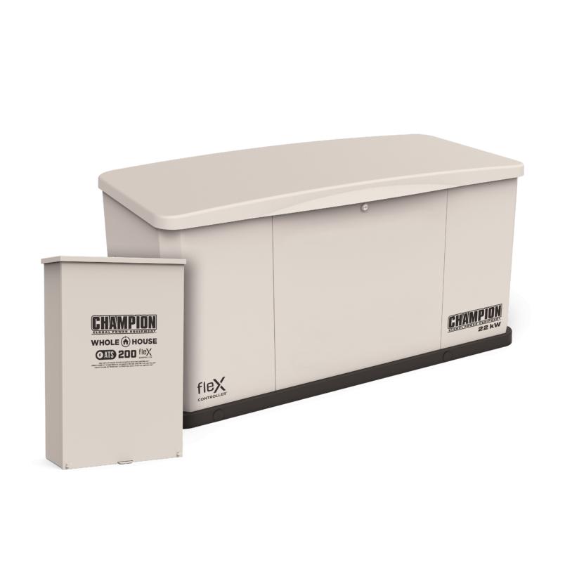 22 kW Whole House Home Standby Generator and 200A Switch with fleX